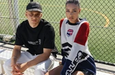 umbro-x-carre-male-and-female-models-on-bench
