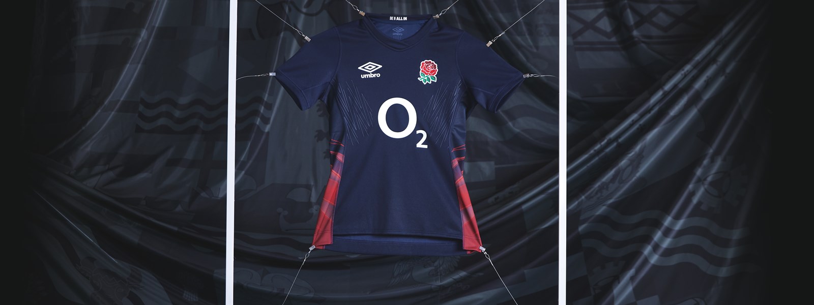 umbro-england-red-roses-23-24-alternate-kit-hanging-up